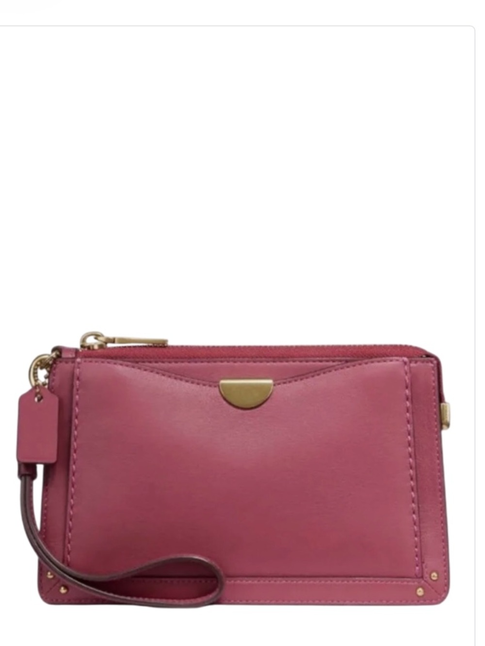 Coach Dreamer Wristlet In Bright Cherry